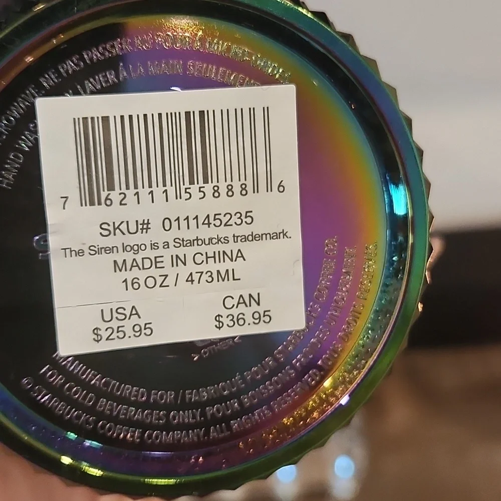 NEW Starbucks 2023 Oil Slick Tumblr 16oz - Picture 4 of 5